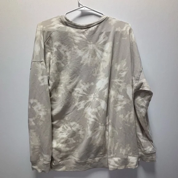 Athleta Balance Pullover Printed Sweatshirt Camo Lux Oatmeal Heather Size XL - Picture 3 of 3